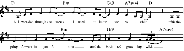 1st two lines of musical score